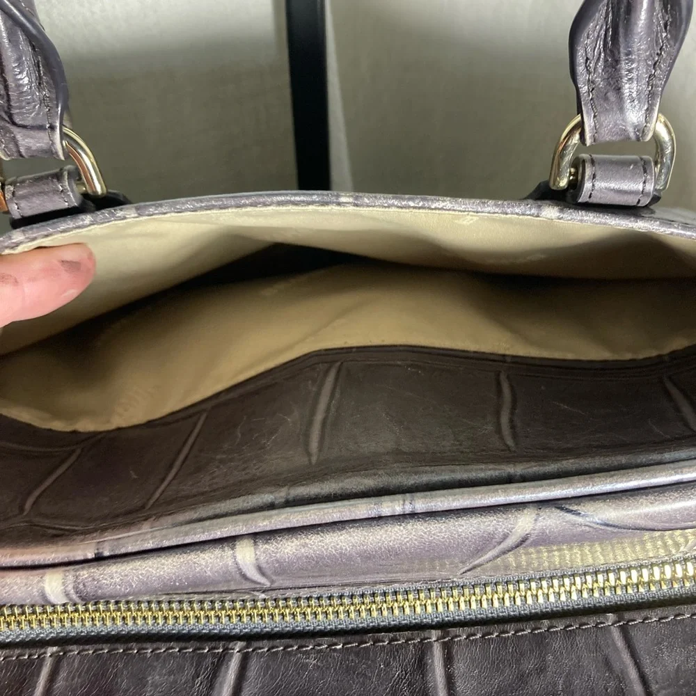 BRAHMIN MARISSA Elegant Gray Leather Handbag - Picture 10 of 14